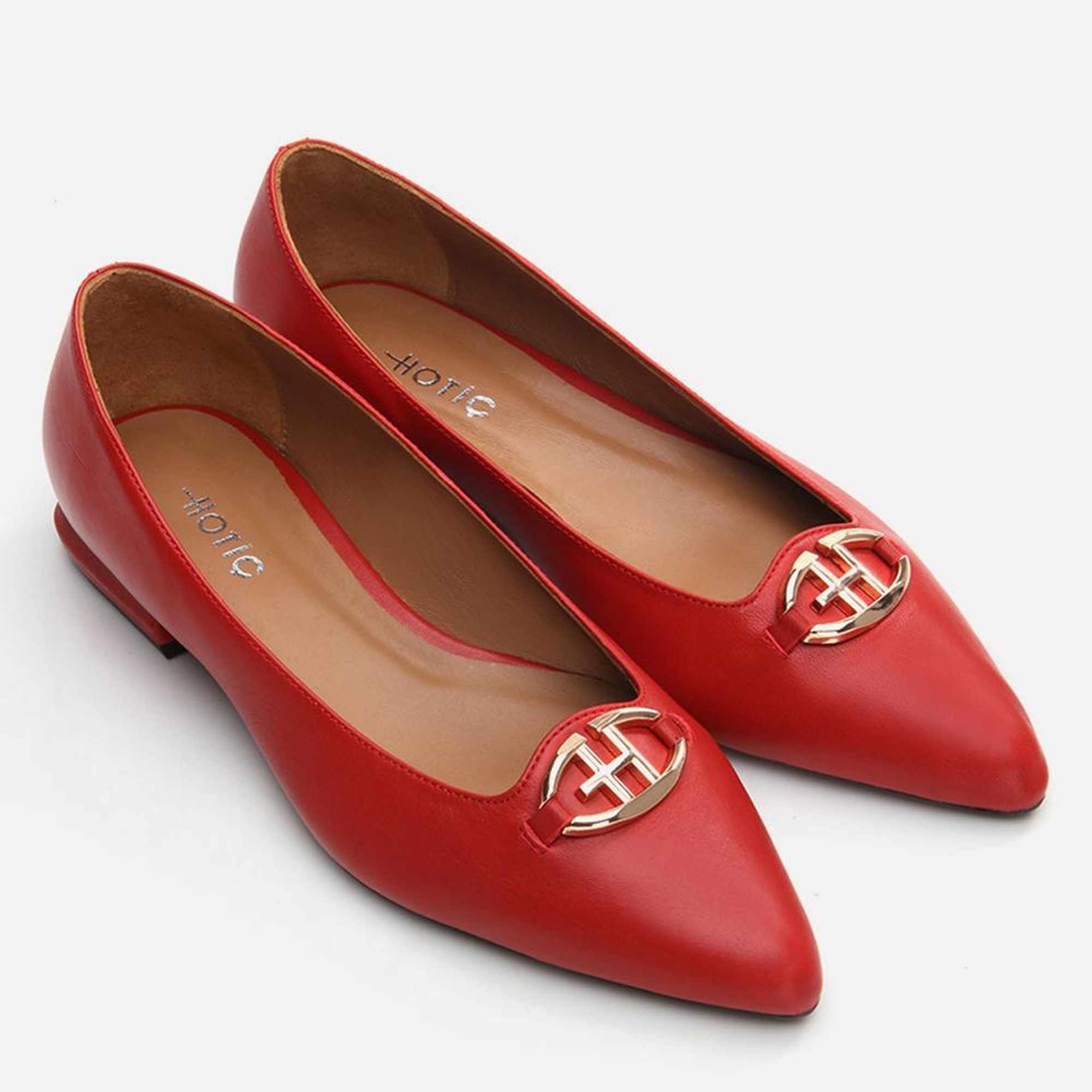 Kadın Deri Kırmızı Babet