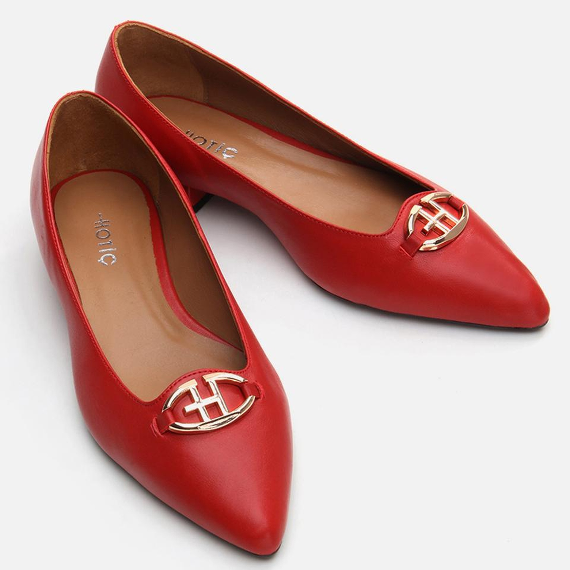 Kadın Deri Kırmızı Babet