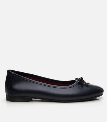  Kadın Deri Lacivert Babet