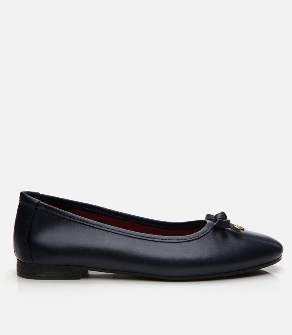  Kadın Deri Lacivert Babet