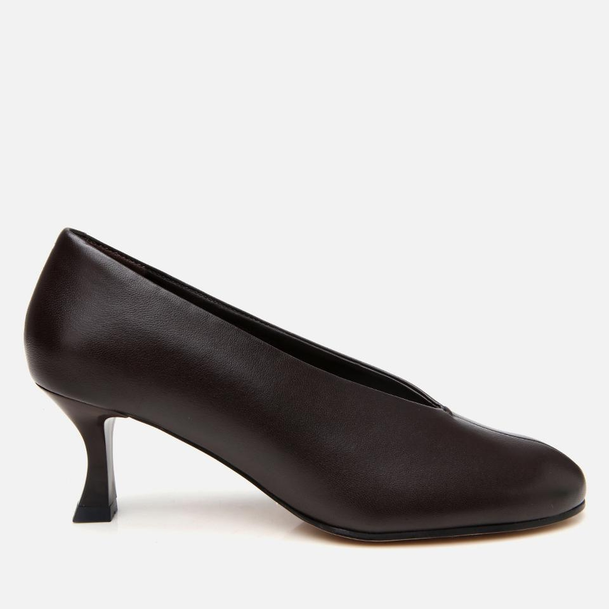 Kadın Deri Kahverengi İnce Topuklu Ayakkabı