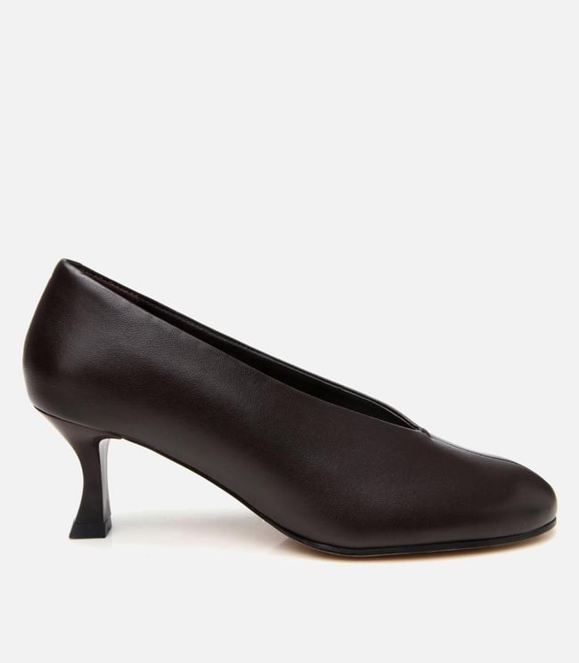  Kadın Deri Kahverengi İnce Topuklu Ayakkabı