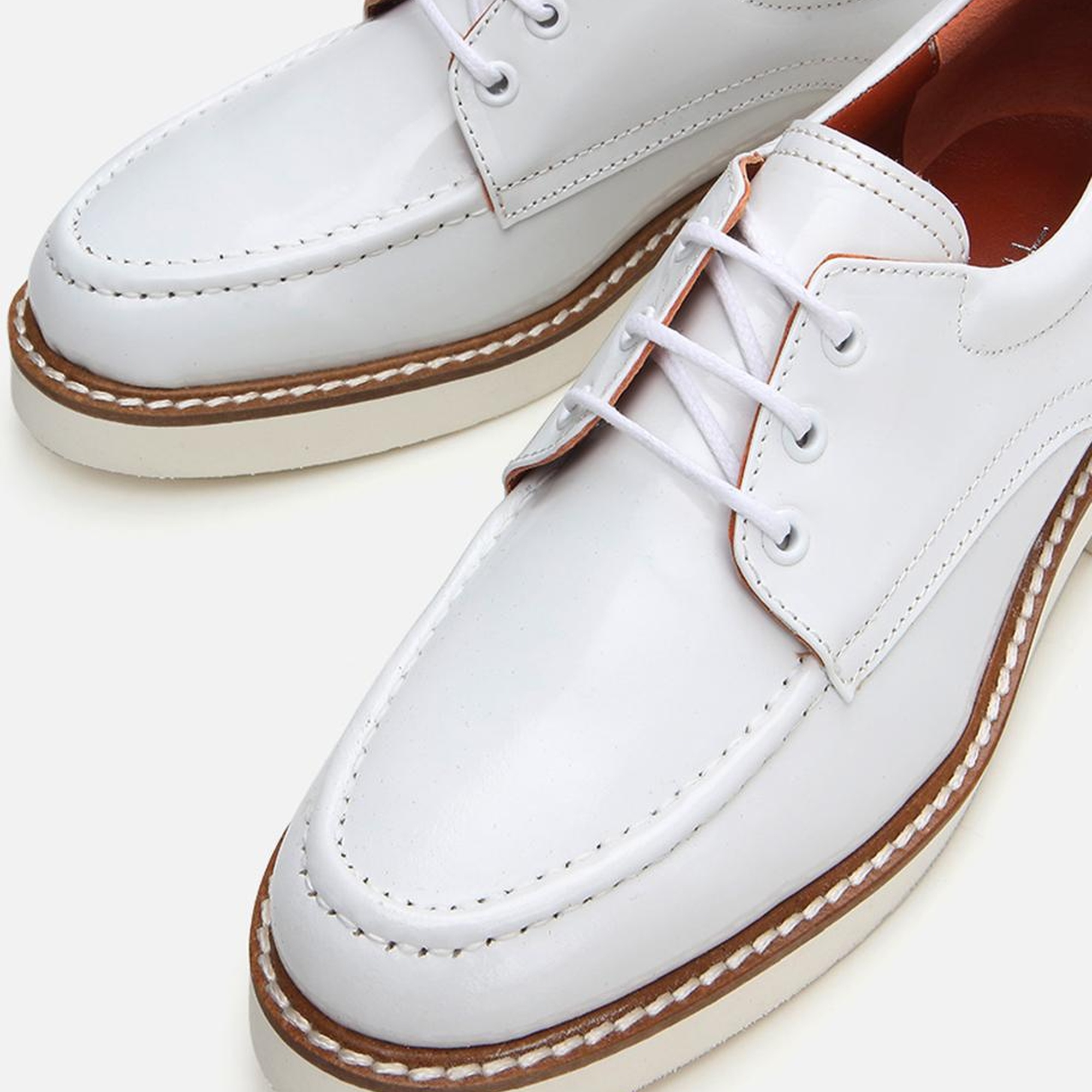 Kadın Deri Beyaz Oxford