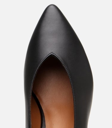  Kadın Deri Siyah Kalın Topuklu Ayakkabı