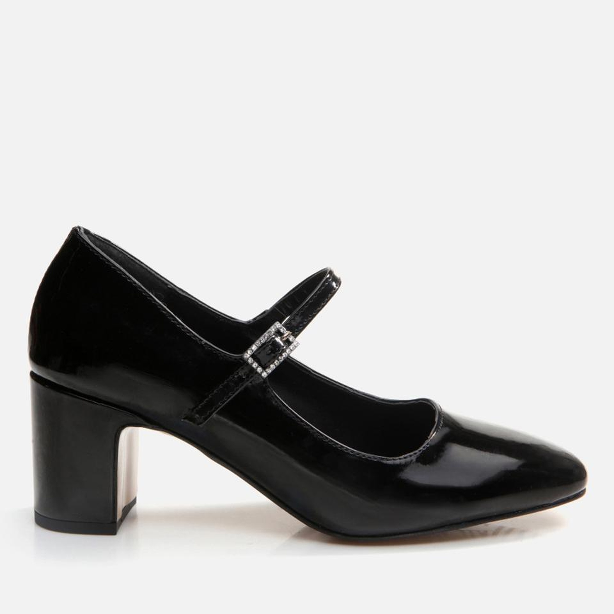 Kadın Mary Jane Siyah Kalın Topuklu Ayakkabı