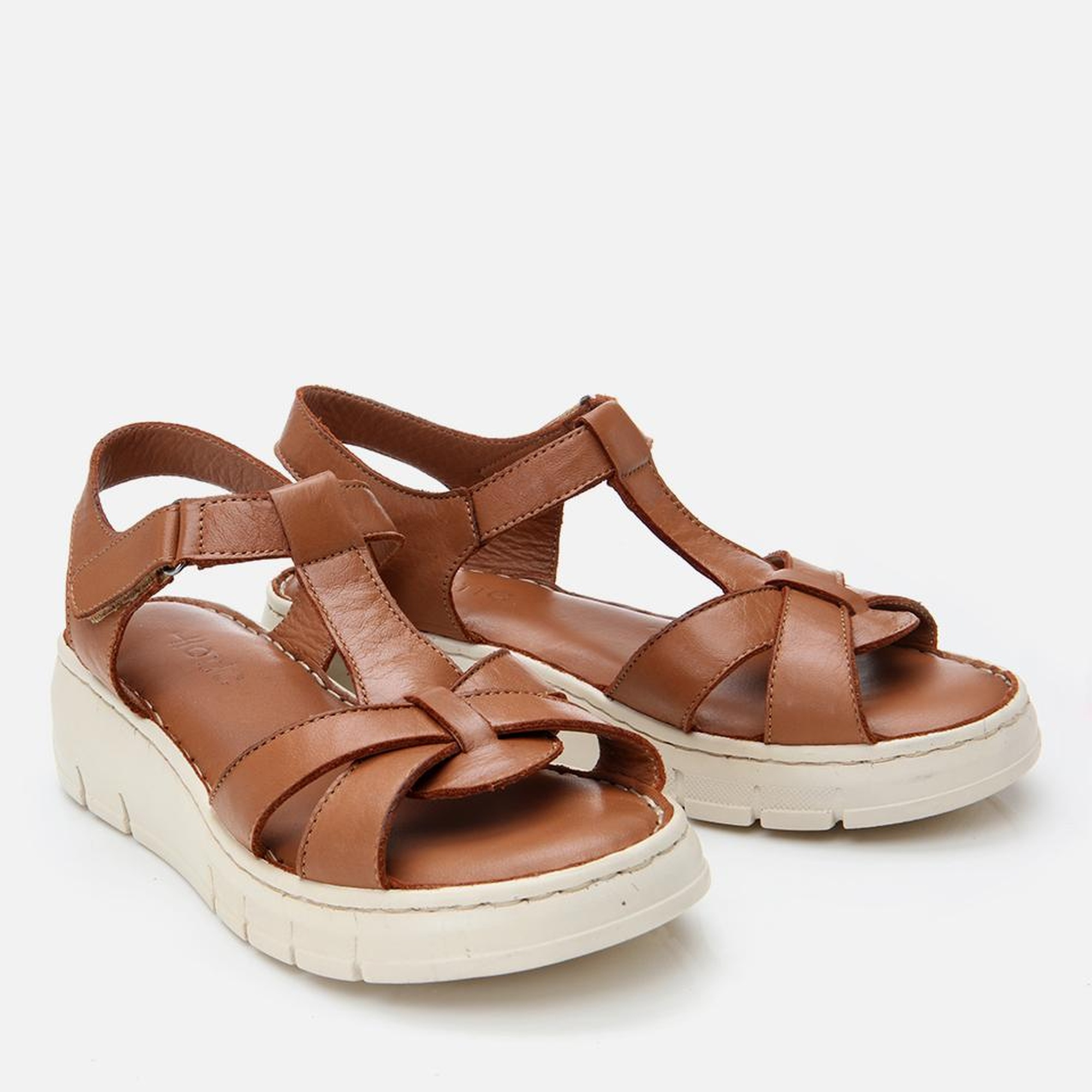 Kadın Deri Taba Ayarlanabilir Comfort Sandalet