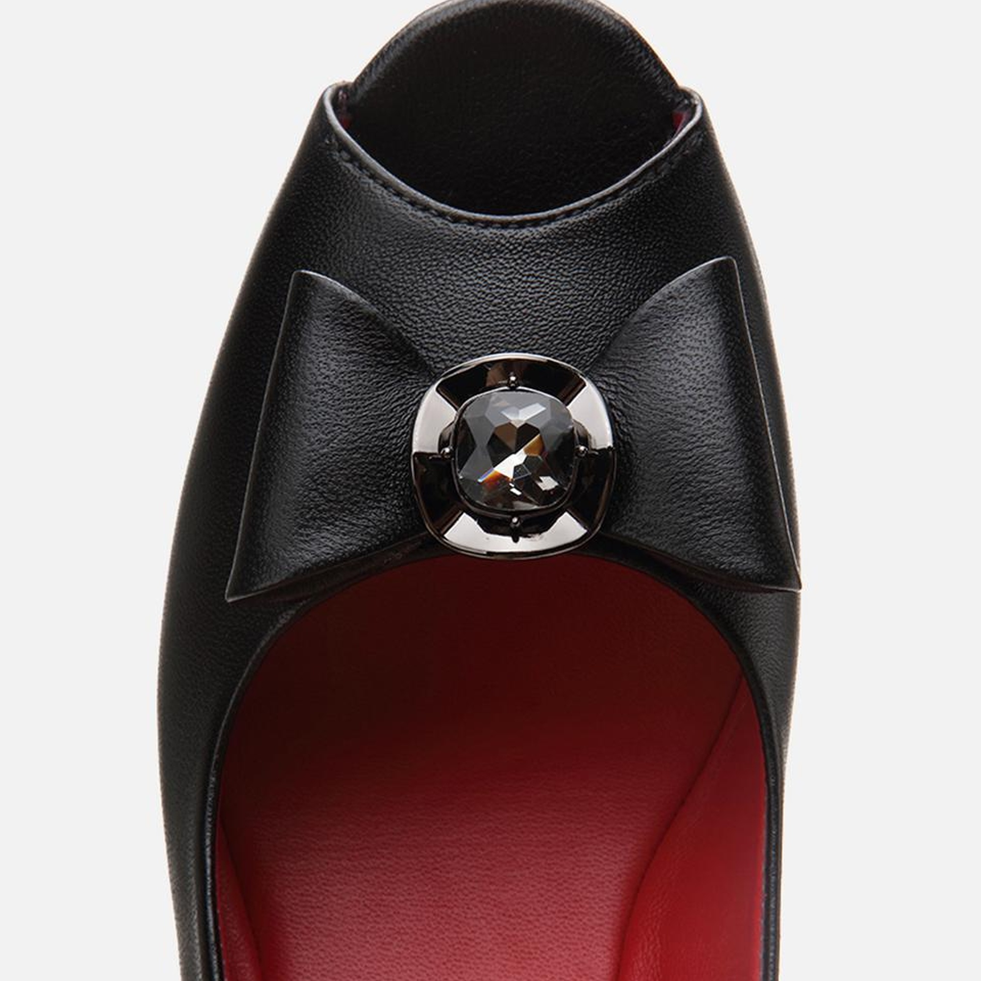 Kadın Deri Siyah Esnek Dolgu Topuklu Sandalet