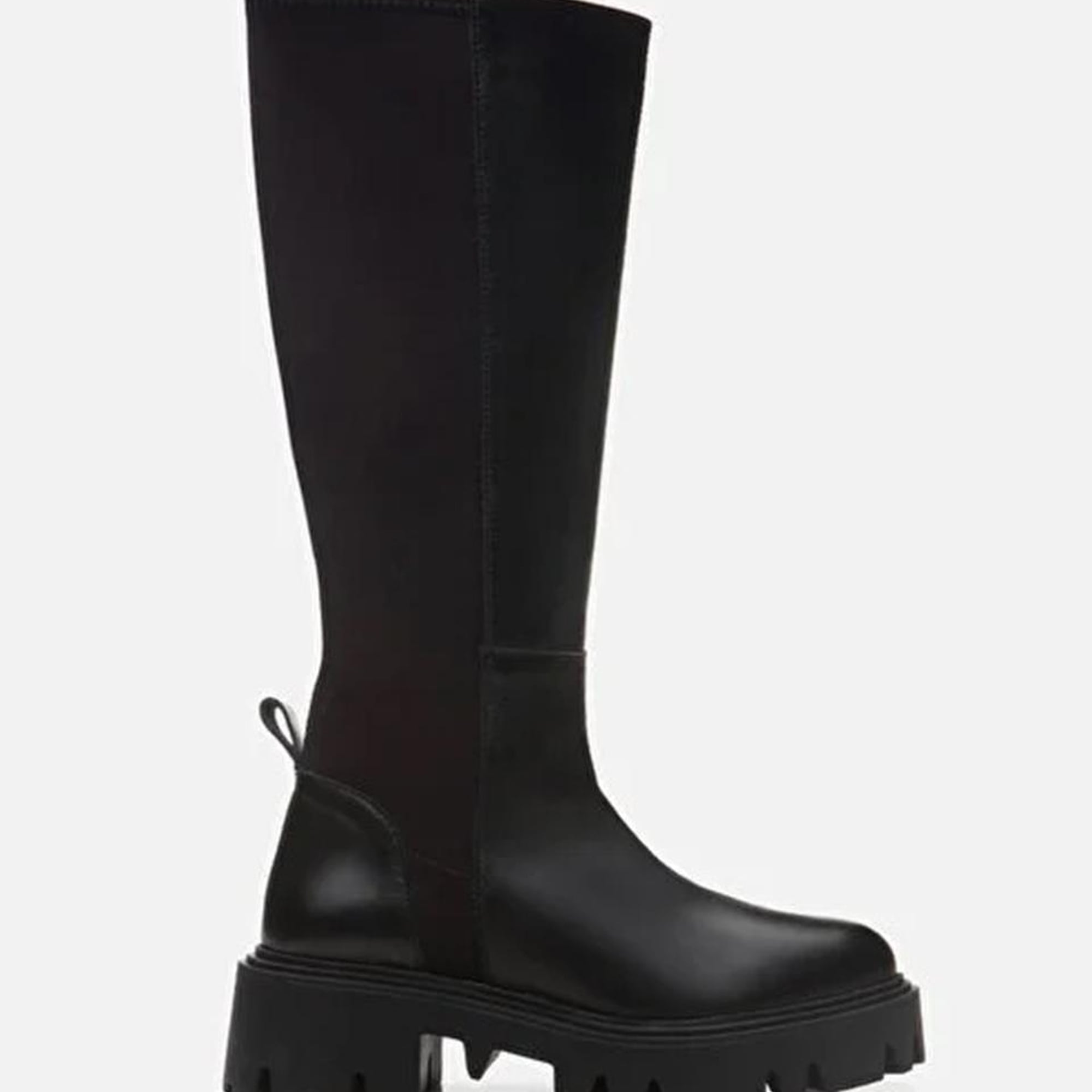 Kadın Deri Siyah Streç Çizme