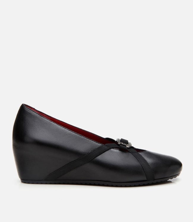  Kadın Deri Toka Detaylı Dolgu Topuklu Ayakkabı