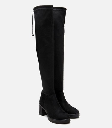  Kadın Siyah Diz Üstü Çizme