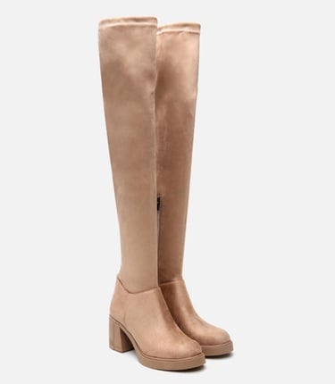  Kadın Vizon Diz Üstü Çizme
