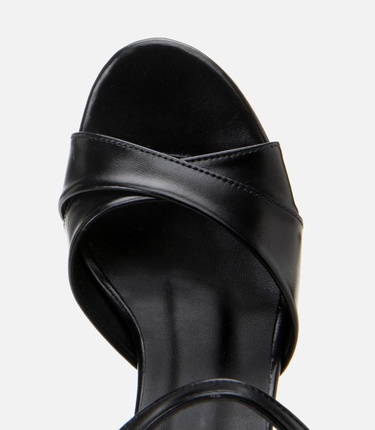  Kadın Siyah Abiye Yüksek Topuklu Sandalet