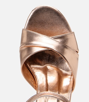  Kadın Pudra Abiye Yüksek Topuklu Sandalet