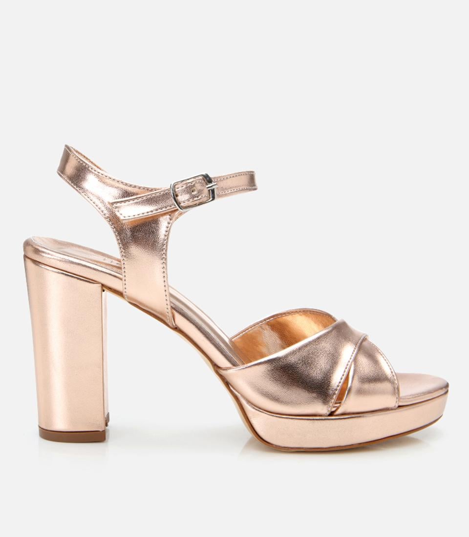  Kadın Pudra Abiye Yüksek Topuklu Sandalet