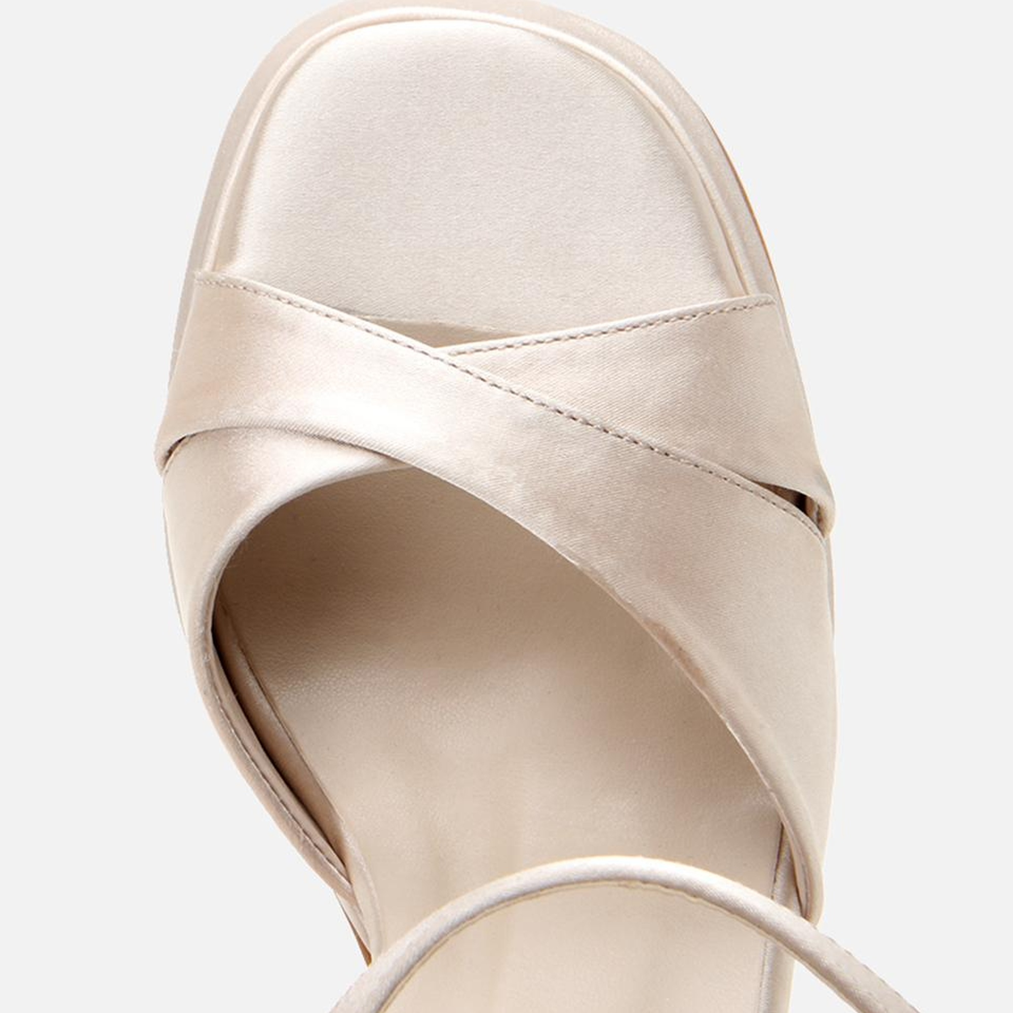 Kadın Bej Abiye Yüksek Topuklu Sandalet