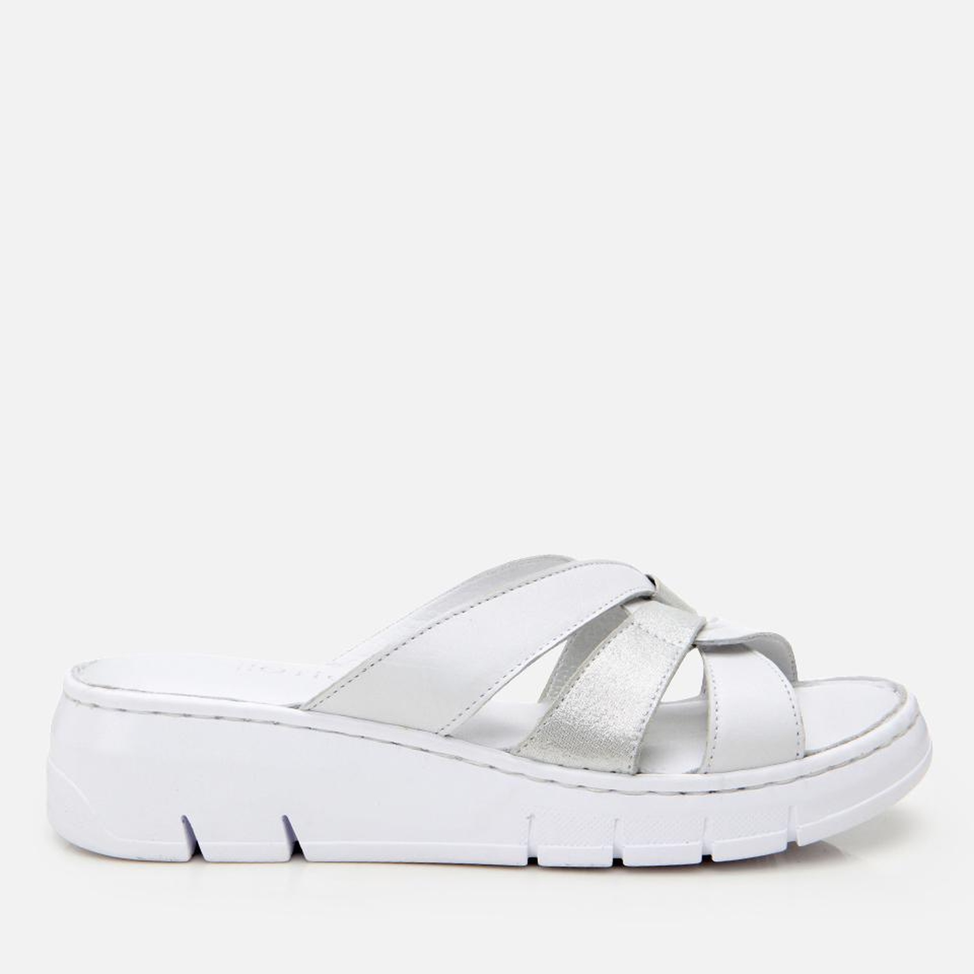 Kadın Deri Beyaz Comfort Terlik