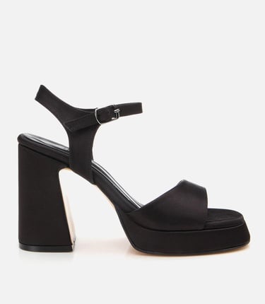  Kadın Siyah Abiye Yüksek Topuklu Sandalet