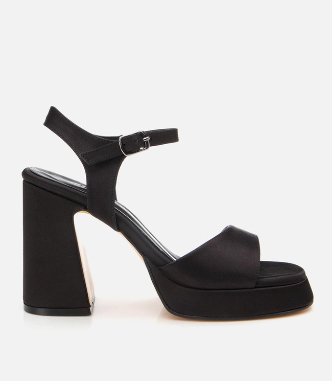  Kadın Siyah Abiye Yüksek Topuklu Sandalet