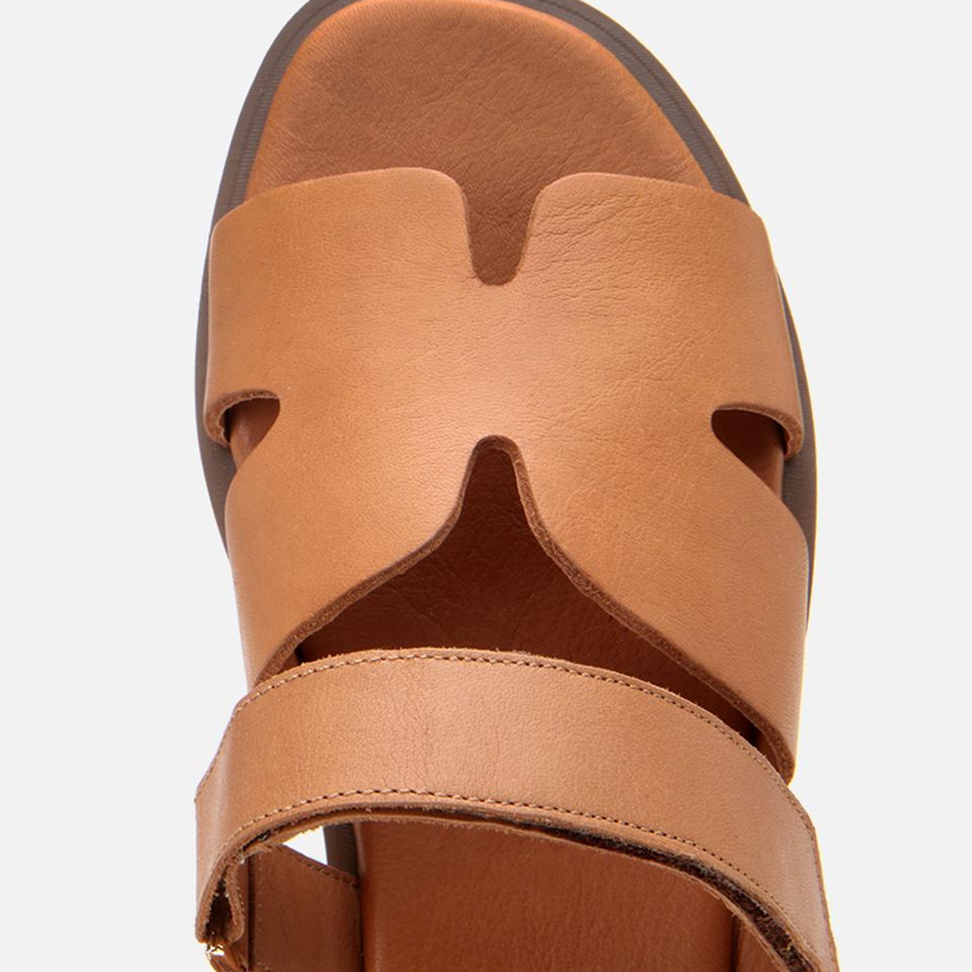 Kadın Deri Taba Ayarlanabilir Düz Terlik