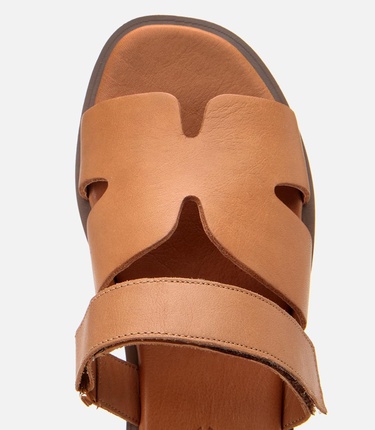  Kadın Deri Taba Ayarlanabilir Düz Terlik