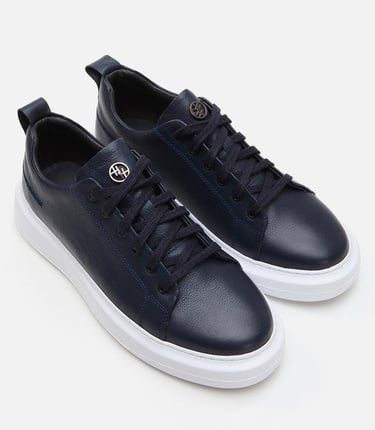  Erkek Deri Lacivert Günlük Ayakkabı