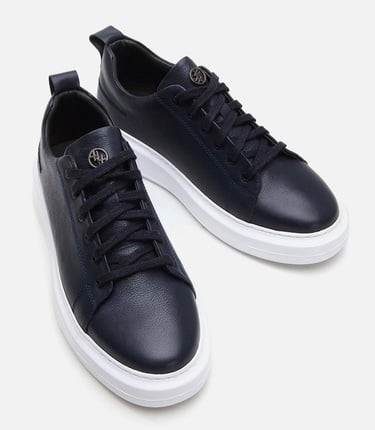  Erkek Deri Lacivert Günlük Ayakkabı