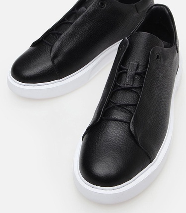  Erkek Deri Siyah Günlük Ayakkabı