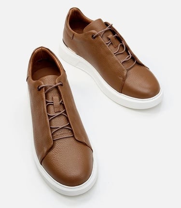  Erkek Deri Kahverengi Günlük Ayakkabı