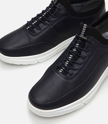  Erkek Deri Lacivert Spor Ayakkabı