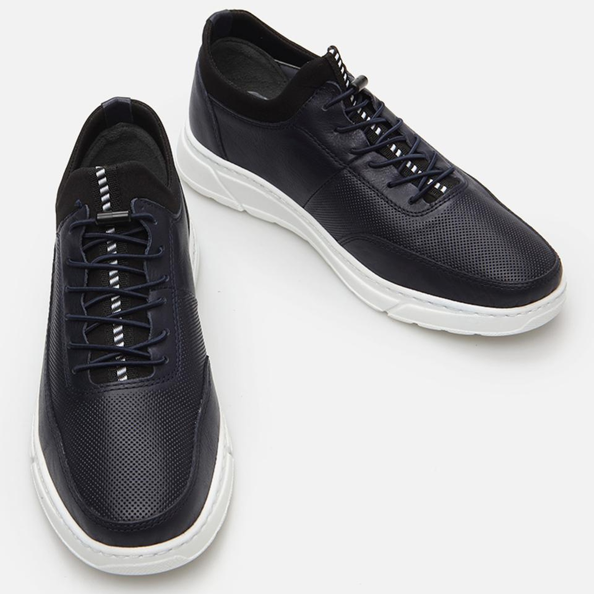 Erkek Deri Lacivert Spor Ayakkabı