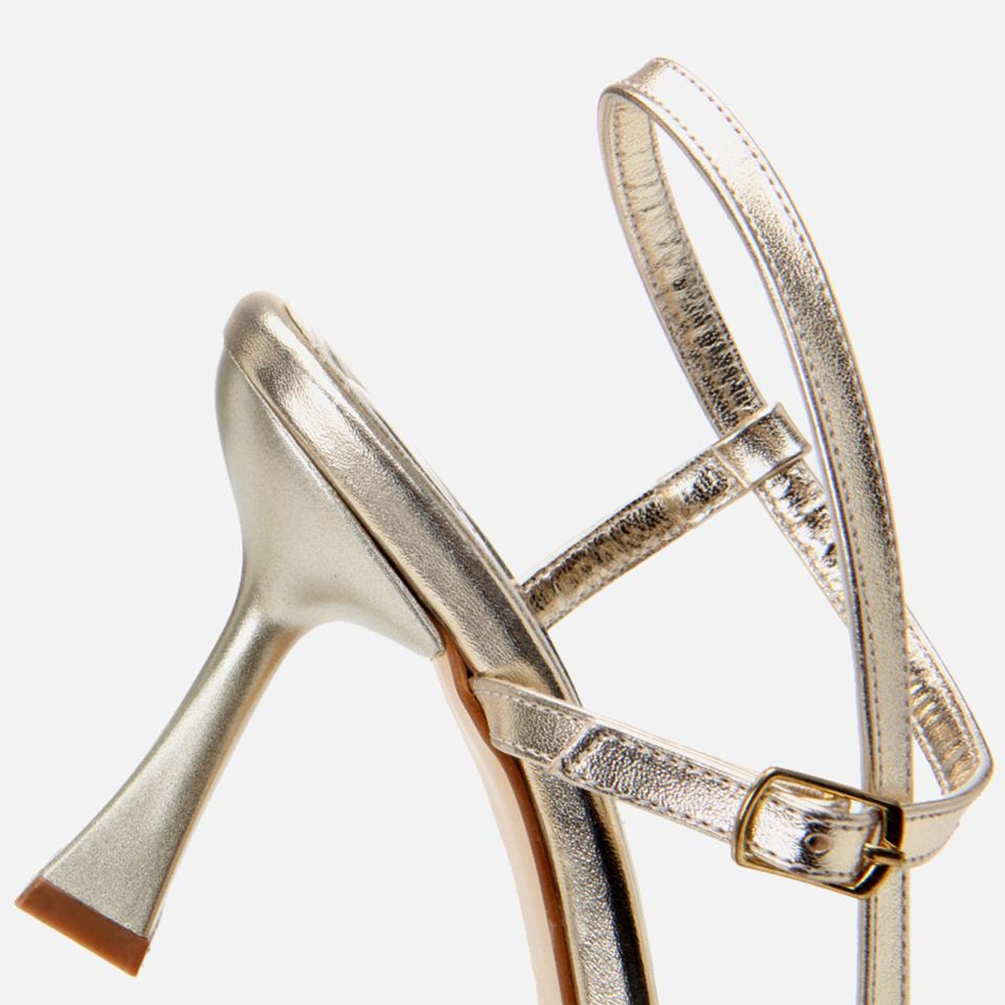 Kadın Gold Abiye Topuklu Sandalet