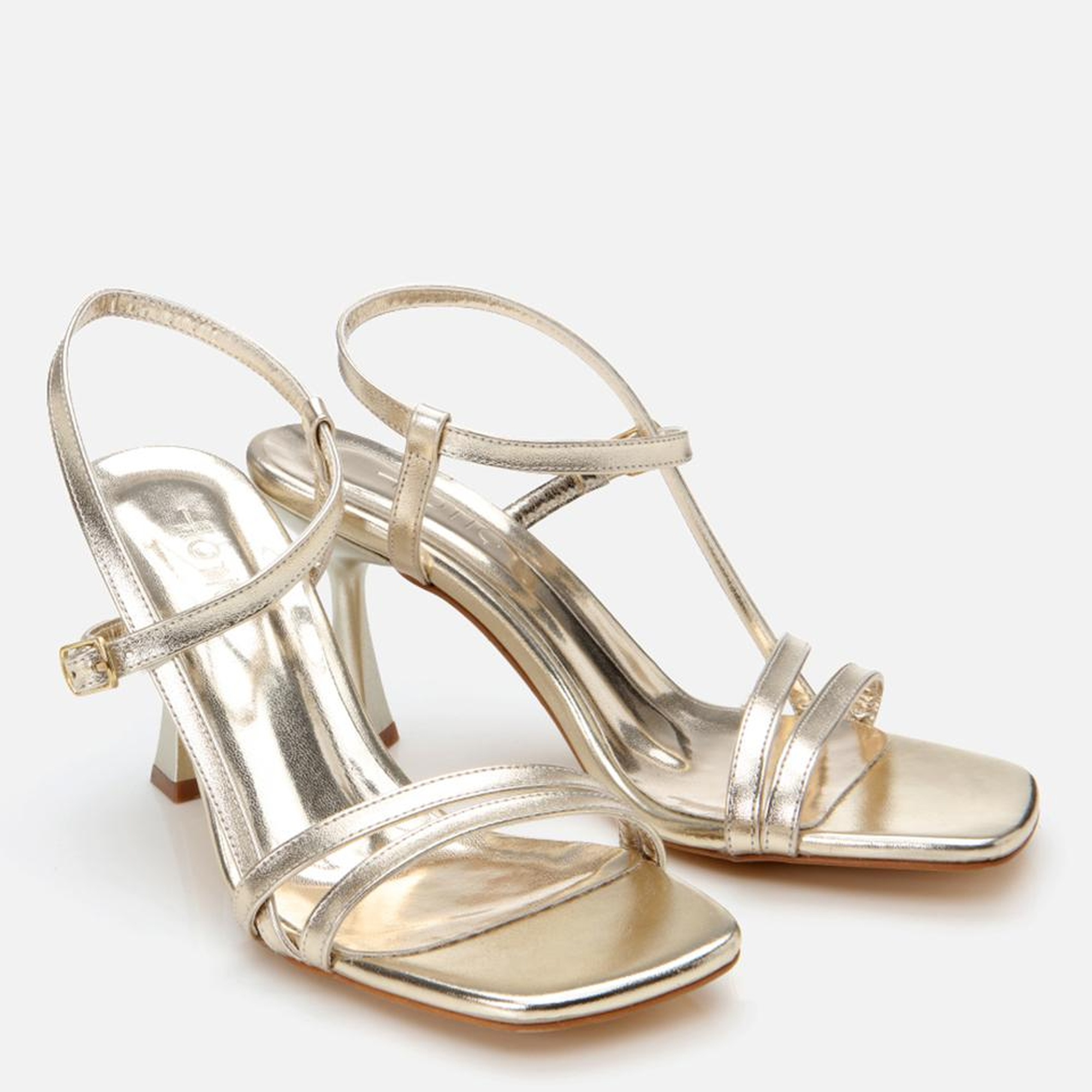 Kadın Gold Abiye Topuklu Sandalet