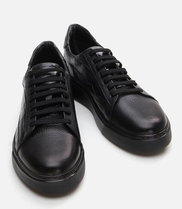  Erkek Deri Siyah Günlük Ayakkabı