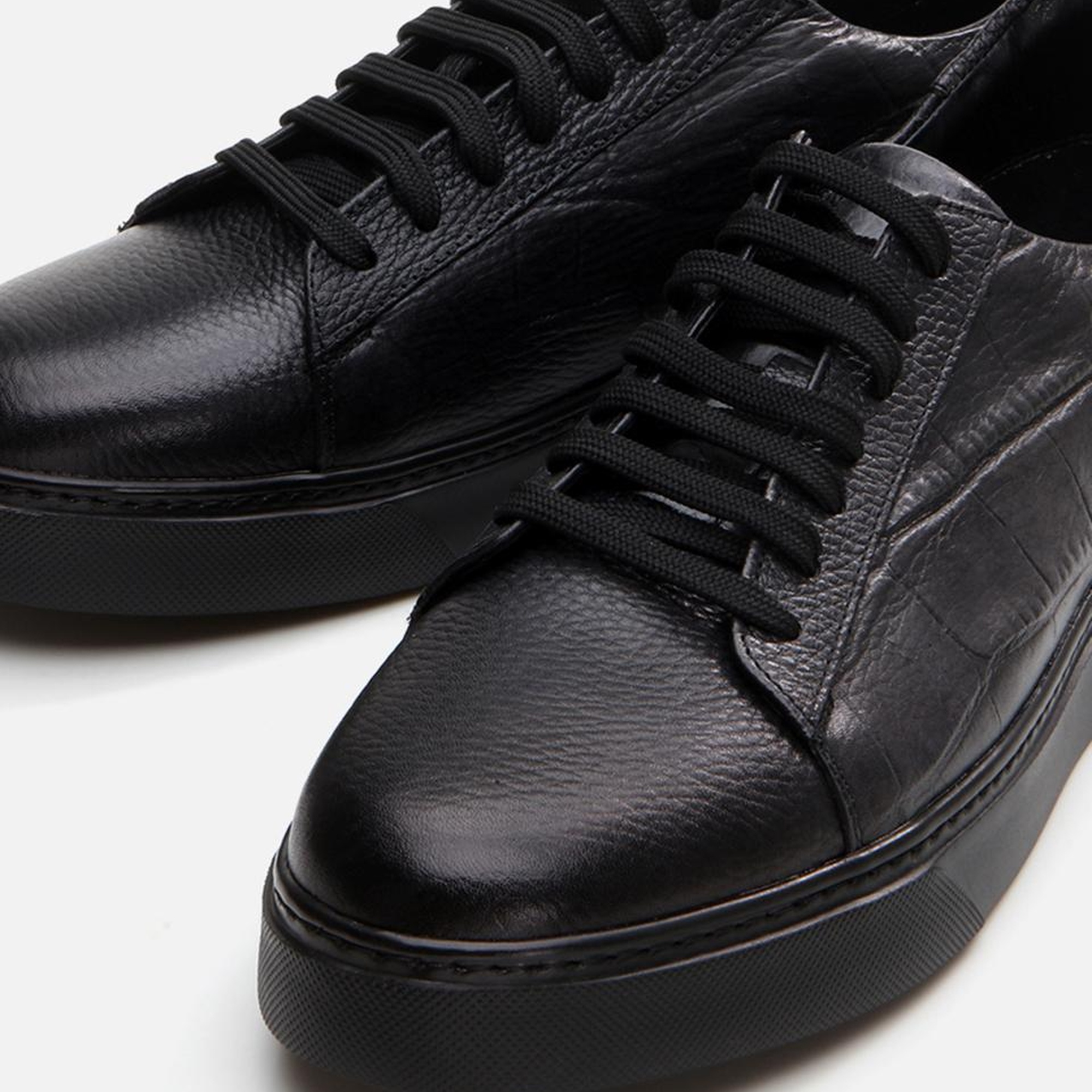 Erkek Deri Siyah Günlük Ayakkabı