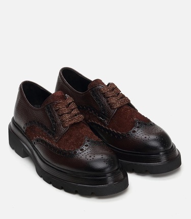  Erkek Deri Kahverengi Günlük Ayakkabı