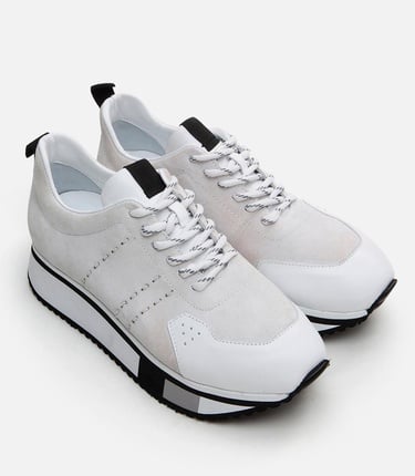  Erkek Deri Beyaz Spor Ayakkabı