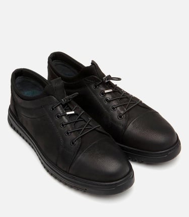  Erkek Deri Siyah Günlük Ayakkabı