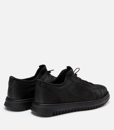  Erkek Deri Siyah Günlük Ayakkabı