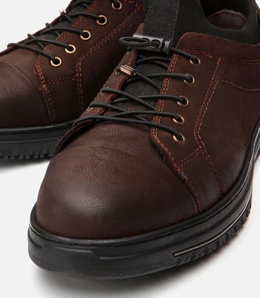  Erkek Deri Kahverengi Günlük Ayakkabı