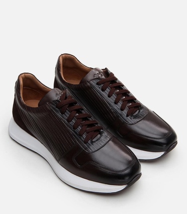  Erkek Deri Kahverengi Spor Ayakkabı