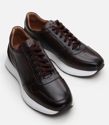  Erkek Deri Kahverengi Spor Ayakkabı