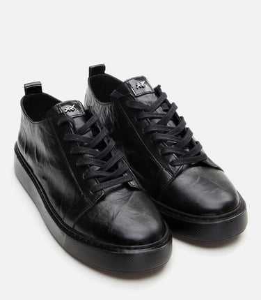  Erkek Deri Siyah Günlük Ayakkabı