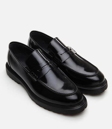  Erkek Deri Siyah Loafer