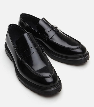  Erkek Deri Siyah Loafer