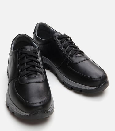  Erkek Deri Siyah Günlük Ayakkabı