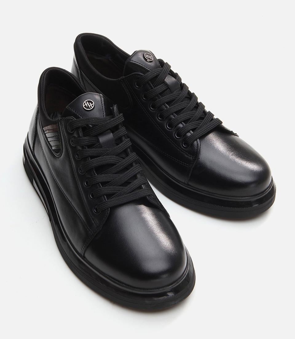 Erkek Deri Siyah Günlük Ayakkabı