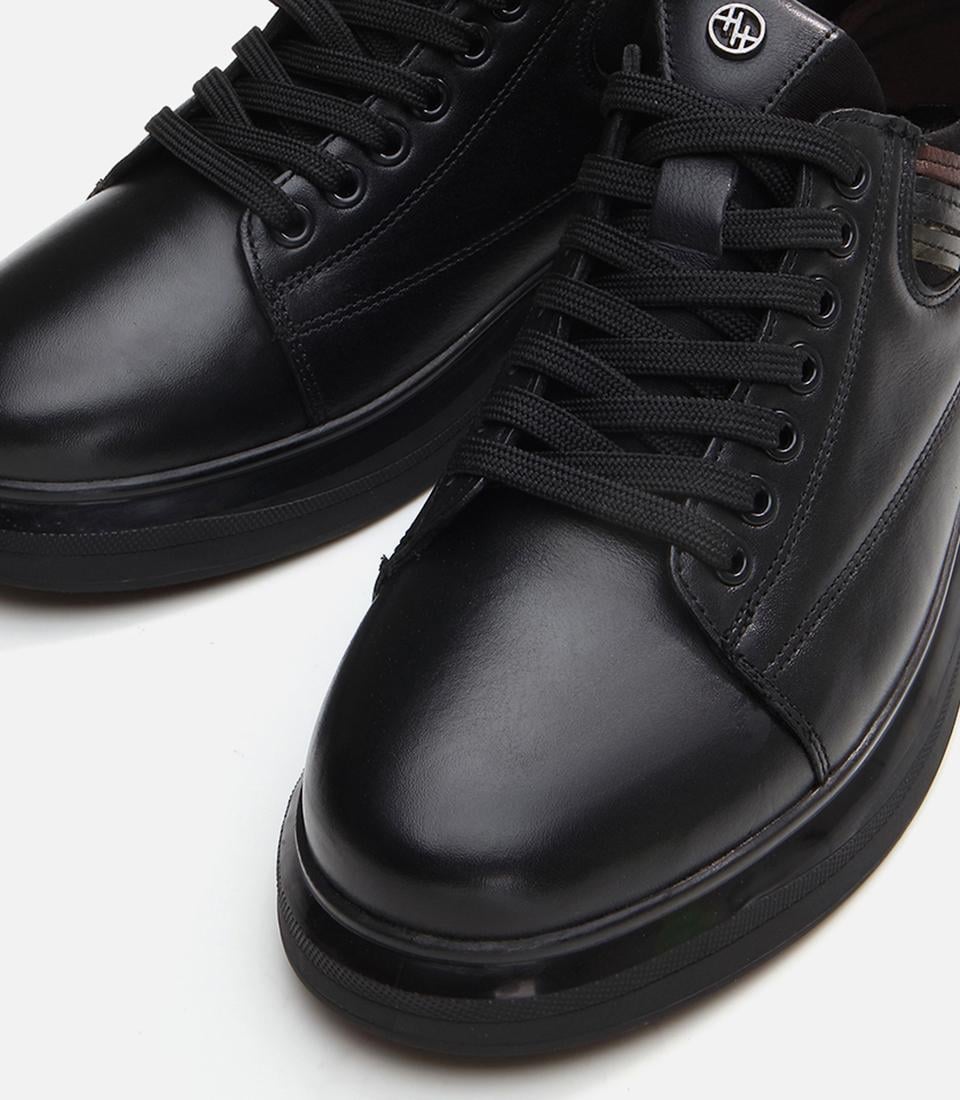 Erkek Deri Siyah Günlük Ayakkabı