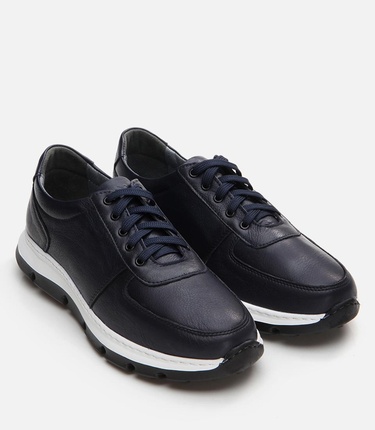  Erkek Deri Lacivert Günlük Ayakkabı