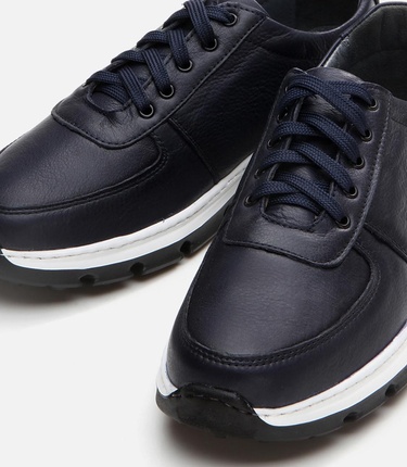  Erkek Deri Lacivert Günlük Ayakkabı