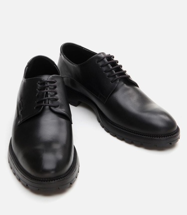  Erkek Deri Siyah Günlük Ayakkabı